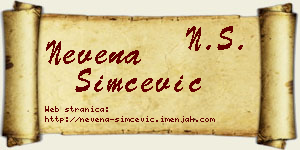 Nevena Simčević vizit kartica
